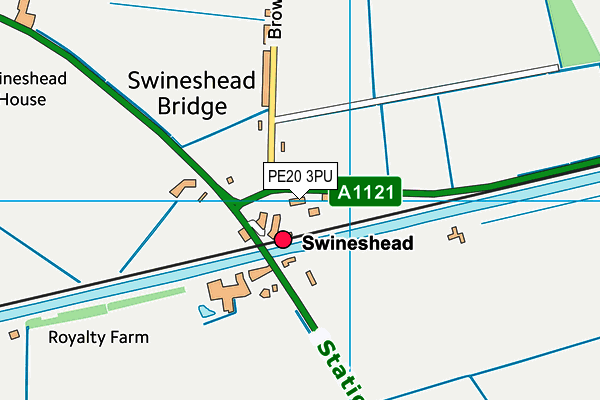 PE20 3PU map - OS VectorMap District (Ordnance Survey)