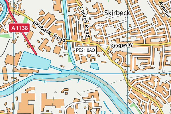 PE21 0AQ map - OS VectorMap District (Ordnance Survey)