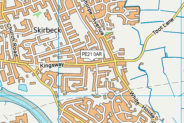 PE21 0AR map - OS VectorMap District (Ordnance Survey)