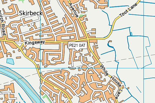 PE21 0AT map - OS VectorMap District (Ordnance Survey)