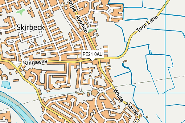 PE21 0AU map - OS VectorMap District (Ordnance Survey)
