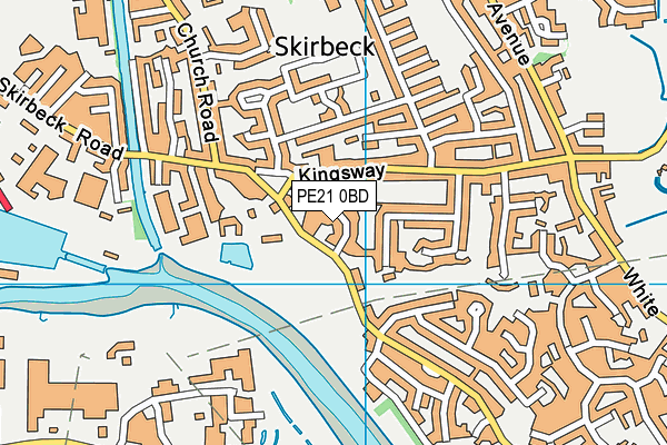 PE21 0BD map - OS VectorMap District (Ordnance Survey)