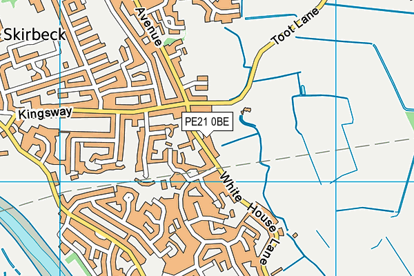 PE21 0BE map - OS VectorMap District (Ordnance Survey)