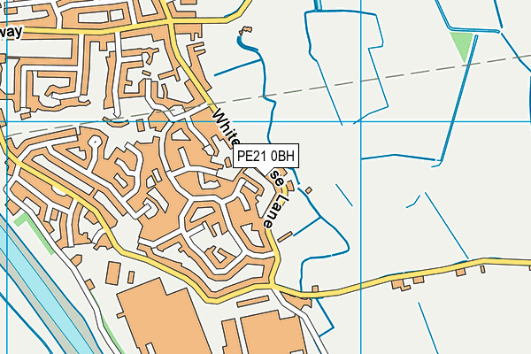 PE21 0BH map - OS VectorMap District (Ordnance Survey)
