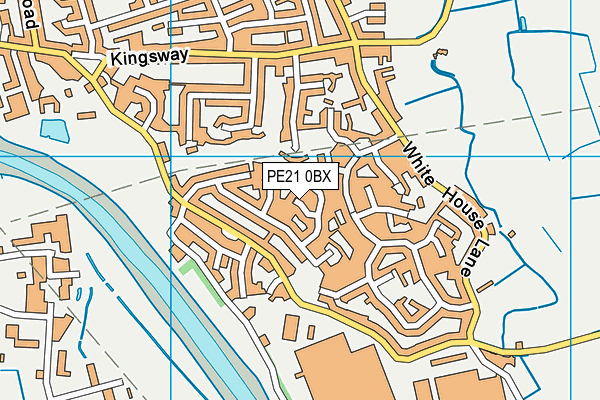 PE21 0BX map - OS VectorMap District (Ordnance Survey)