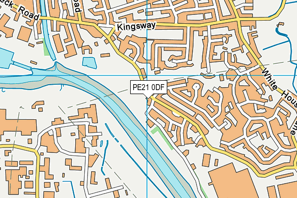 PE21 0DF map - OS VectorMap District (Ordnance Survey)