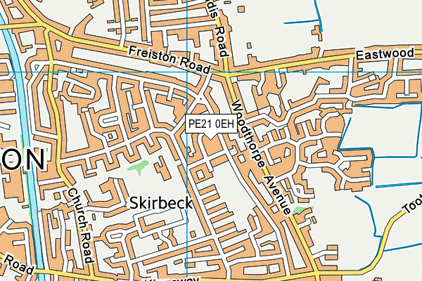PE21 0EH map - OS VectorMap District (Ordnance Survey)