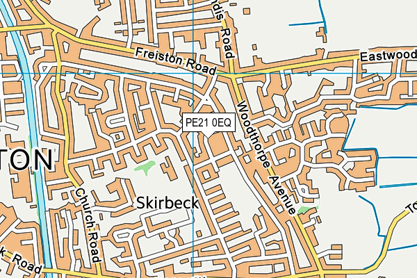 PE21 0EQ map - OS VectorMap District (Ordnance Survey)