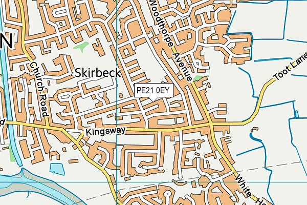 PE21 0EY map - OS VectorMap District (Ordnance Survey)