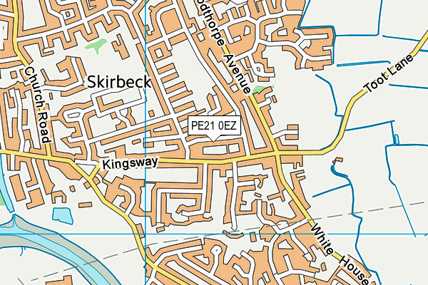 PE21 0EZ map - OS VectorMap District (Ordnance Survey)