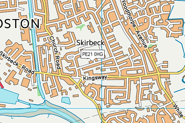 PE21 0HG map - OS VectorMap District (Ordnance Survey)