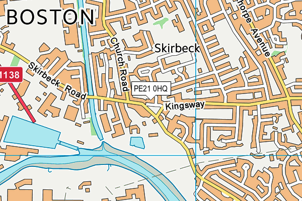 PE21 0HQ map - OS VectorMap District (Ordnance Survey)