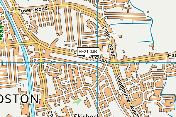 PE21 0JR map - OS VectorMap District (Ordnance Survey)