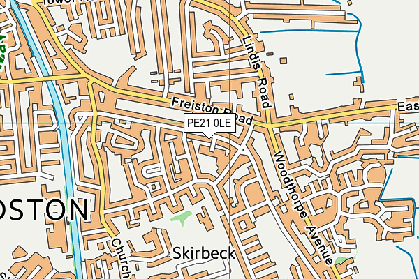 PE21 0LE map - OS VectorMap District (Ordnance Survey)