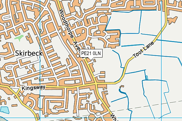 PE21 0LN map - OS VectorMap District (Ordnance Survey)