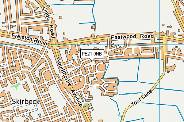 PE21 0NB map - OS VectorMap District (Ordnance Survey)