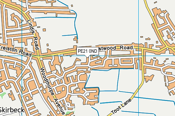 PE21 0ND map - OS VectorMap District (Ordnance Survey)