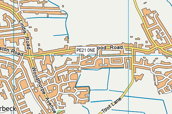 PE21 0NE map - OS VectorMap District (Ordnance Survey)