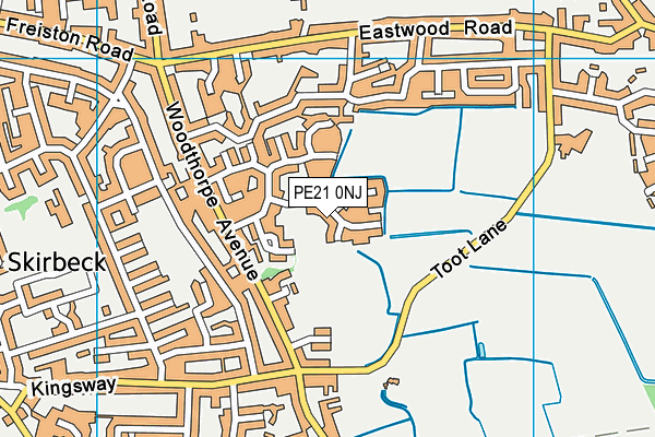 PE21 0NJ map - OS VectorMap District (Ordnance Survey)