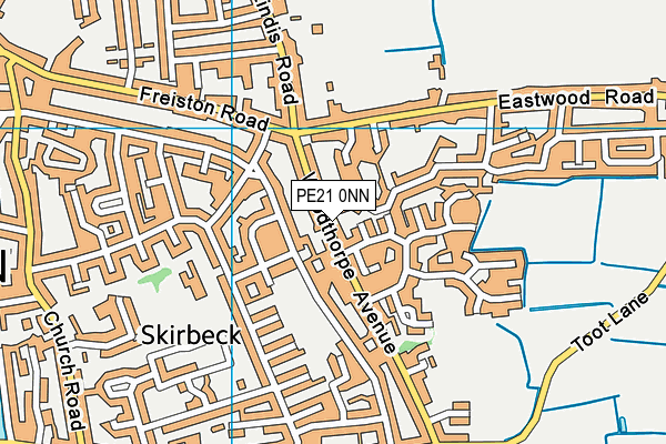 PE21 0NN map - OS VectorMap District (Ordnance Survey)