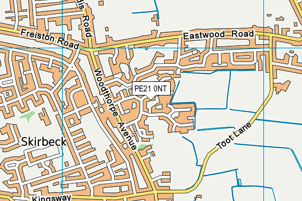 PE21 0NT map - OS VectorMap District (Ordnance Survey)