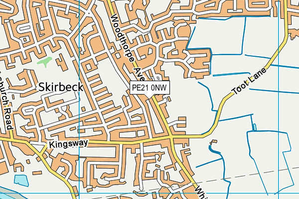 PE21 0NW map - OS VectorMap District (Ordnance Survey)