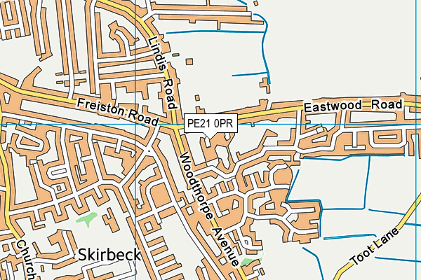 PE21 0PR map - OS VectorMap District (Ordnance Survey)