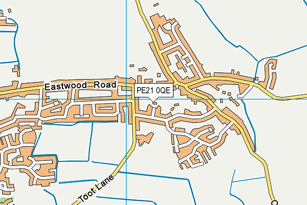 PE21 0QE map - OS VectorMap District (Ordnance Survey)
