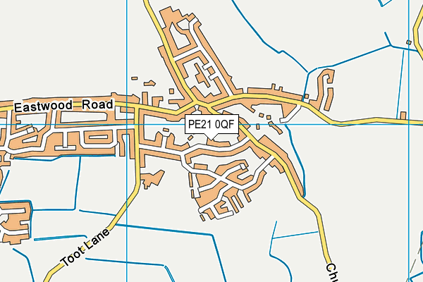 PE21 0QF map - OS VectorMap District (Ordnance Survey)