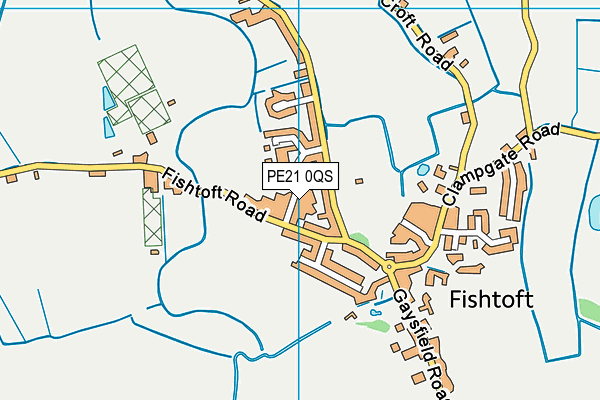 PE21 0QS map - OS VectorMap District (Ordnance Survey)