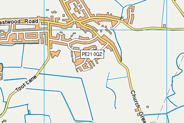 PE21 0QZ map - OS VectorMap District (Ordnance Survey)