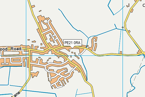 PE21 0RA map - OS VectorMap District (Ordnance Survey)