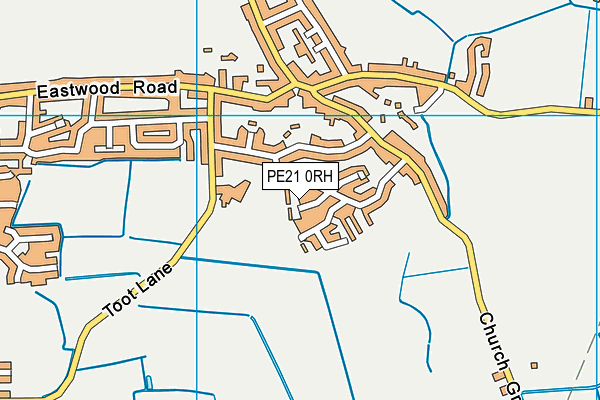 PE21 0RH map - OS VectorMap District (Ordnance Survey)