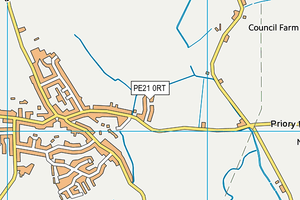 PE21 0RT map - OS VectorMap District (Ordnance Survey)