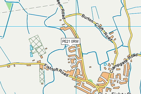 PE21 0RW map - OS VectorMap District (Ordnance Survey)