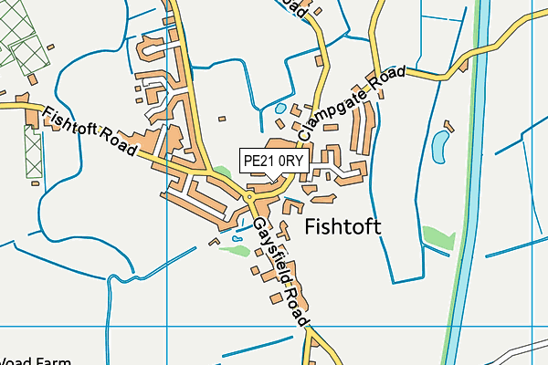 PE21 0RY map - OS VectorMap District (Ordnance Survey)
