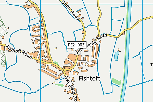 PE21 0RZ map - OS VectorMap District (Ordnance Survey)