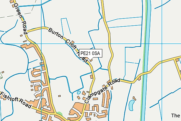PE21 0SA map - OS VectorMap District (Ordnance Survey)