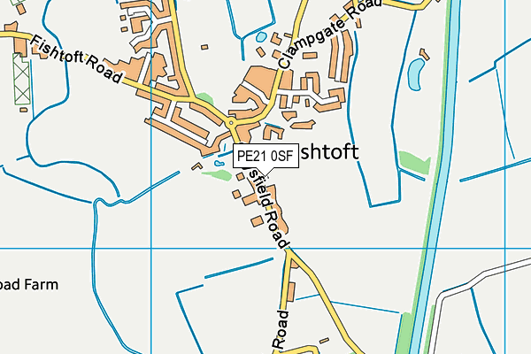 PE21 0SF map - OS VectorMap District (Ordnance Survey)
