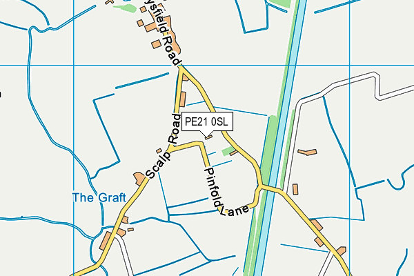 PE21 0SL map - OS VectorMap District (Ordnance Survey)