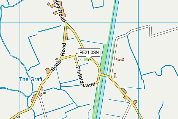 PE21 0SN map - OS VectorMap District (Ordnance Survey)