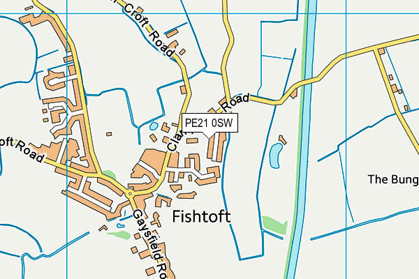 PE21 0SW map - OS VectorMap District (Ordnance Survey)