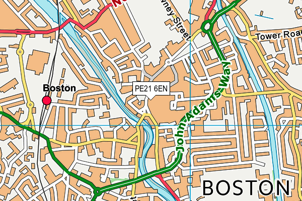 PE21 6EN map - OS VectorMap District (Ordnance Survey)