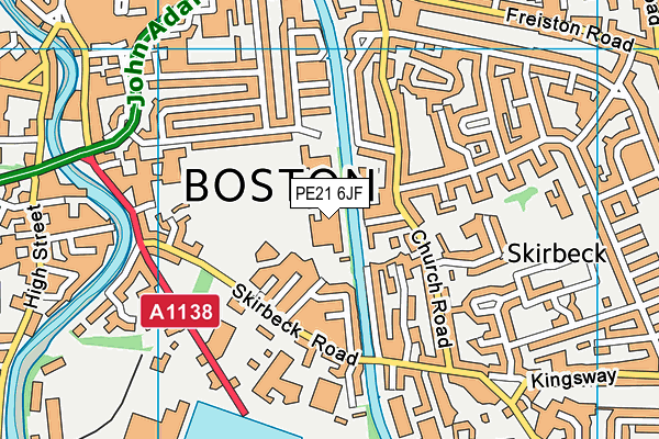 Boston College map (PE21 6JF) - OS VectorMap District (Ordnance Survey)