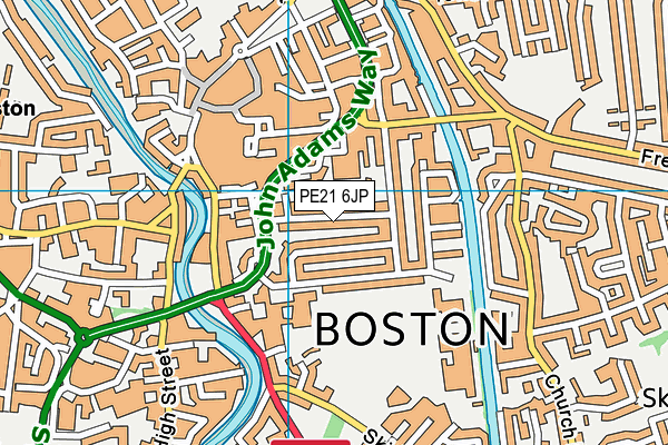 PE21 6JP map - OS VectorMap District (Ordnance Survey)