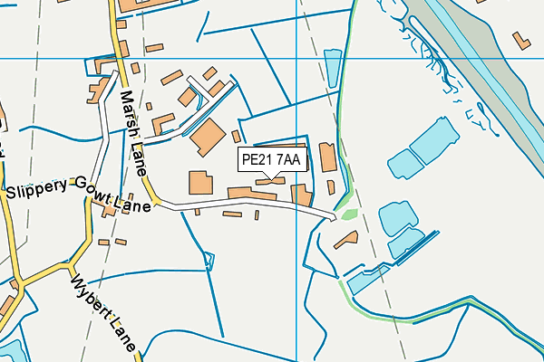 PE21 7AA map - OS VectorMap District (Ordnance Survey)