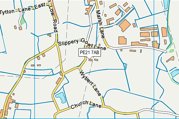 PE21 7AB map - OS VectorMap District (Ordnance Survey)
