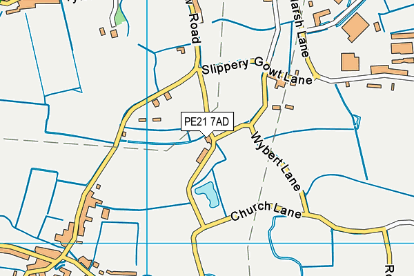 PE21 7AD map - OS VectorMap District (Ordnance Survey)