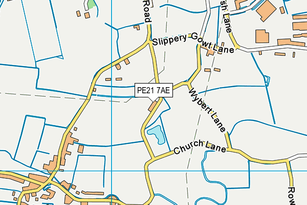 PE21 7AE map - OS VectorMap District (Ordnance Survey)