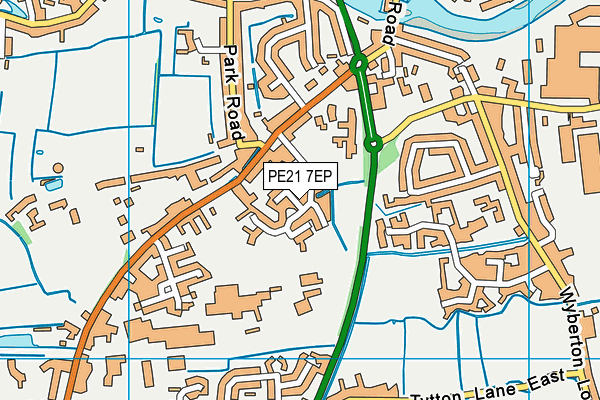 PE21 7EP map - OS VectorMap District (Ordnance Survey)